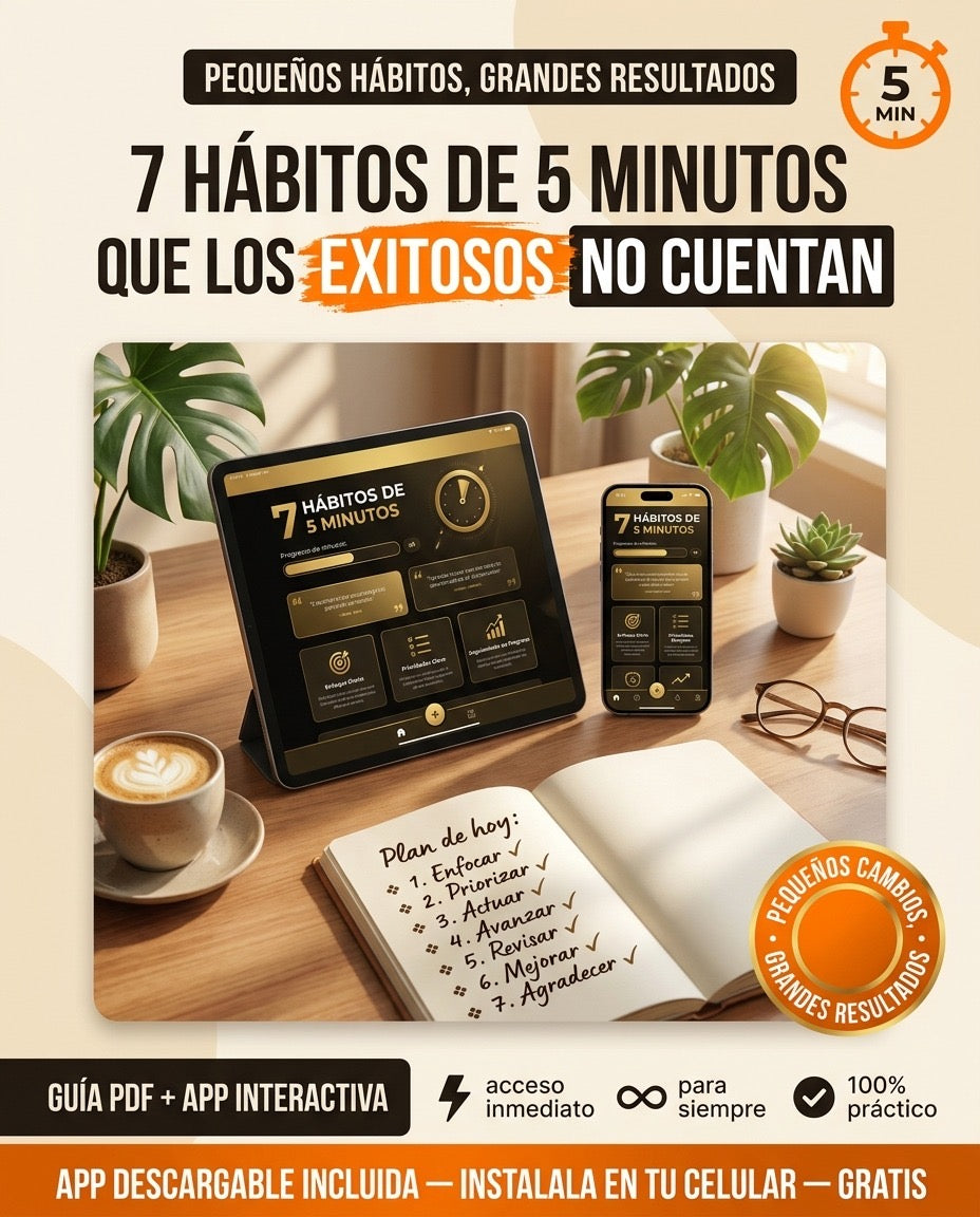 🔥 Hábitos en 21 Días  Ebook + App Interactiva