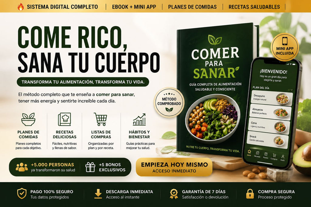 Comer Para Sanar — Alimentación Consciente para Transformar tu Cuerpo y Mente