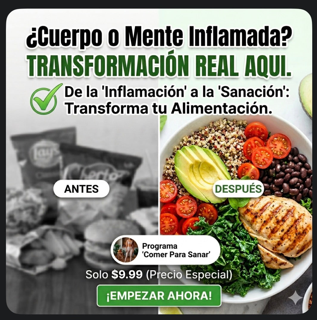 Comer Para Sanar — Alimentación Consciente para Transformar tu Cuerpo y Mente
