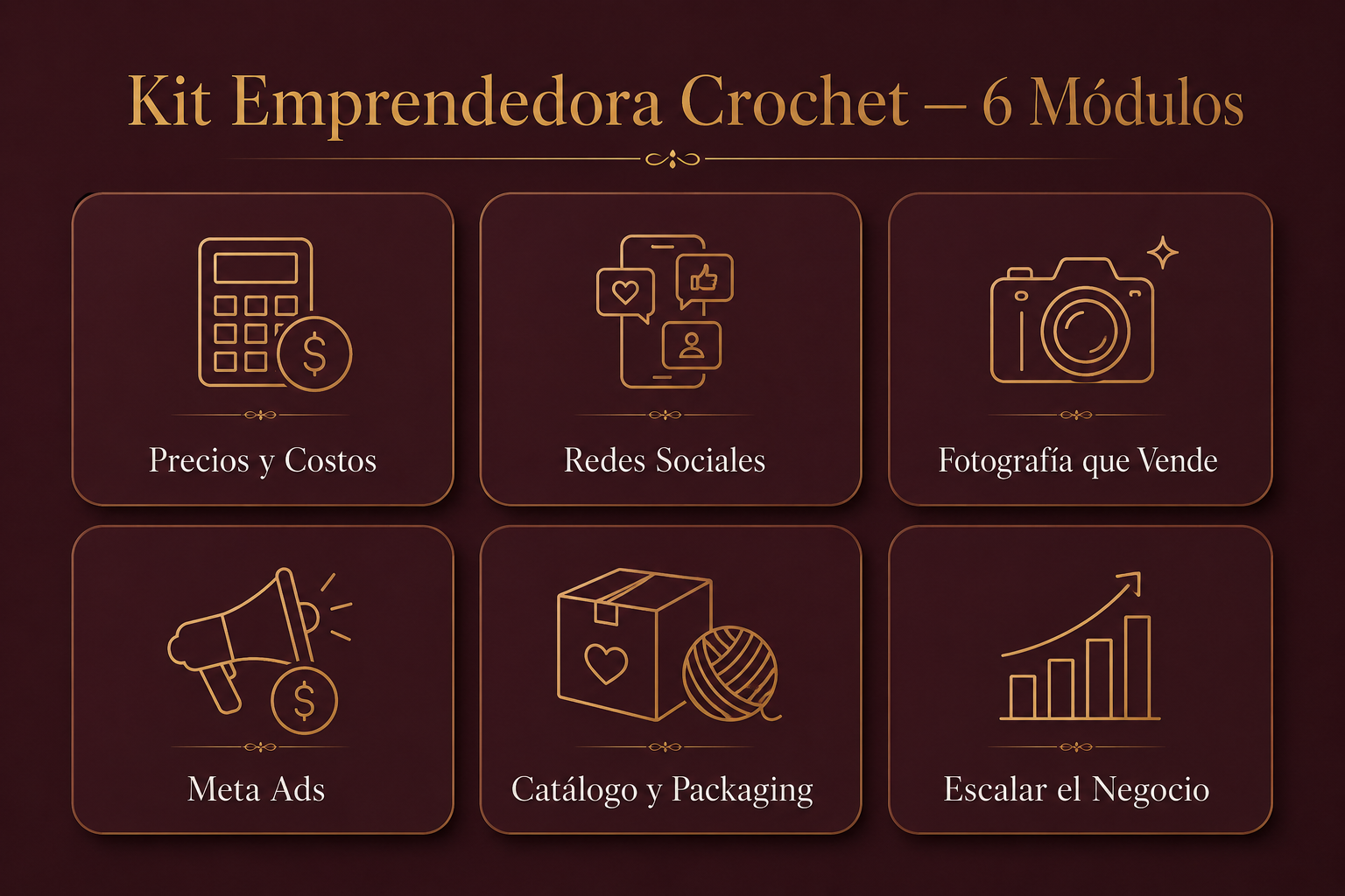 Kit Emprendedora Crochet™ — De Tejedora a Negocio Rentable
