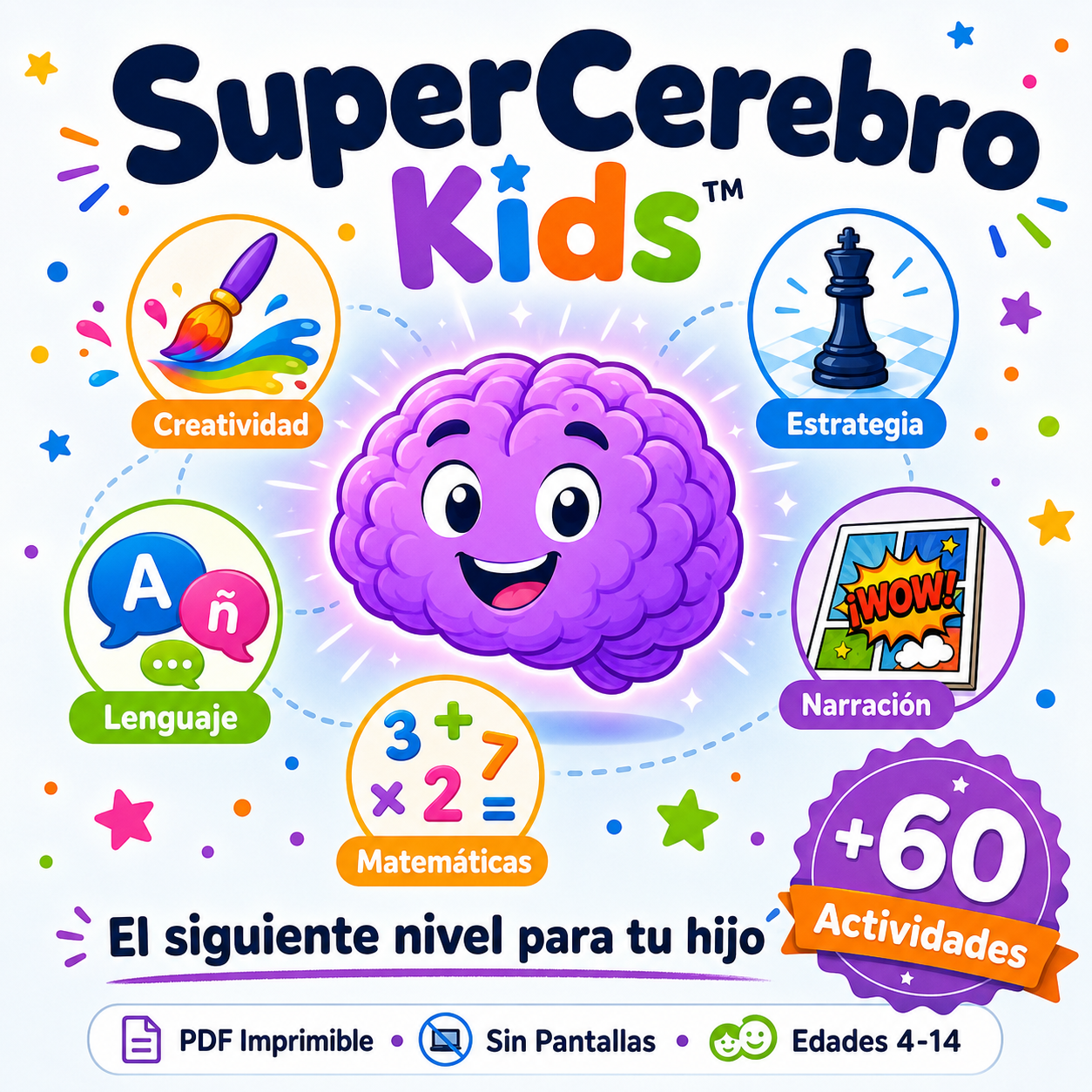 SuperCerebro Kids™ — 60 Actividades para el Siguiente Nivel