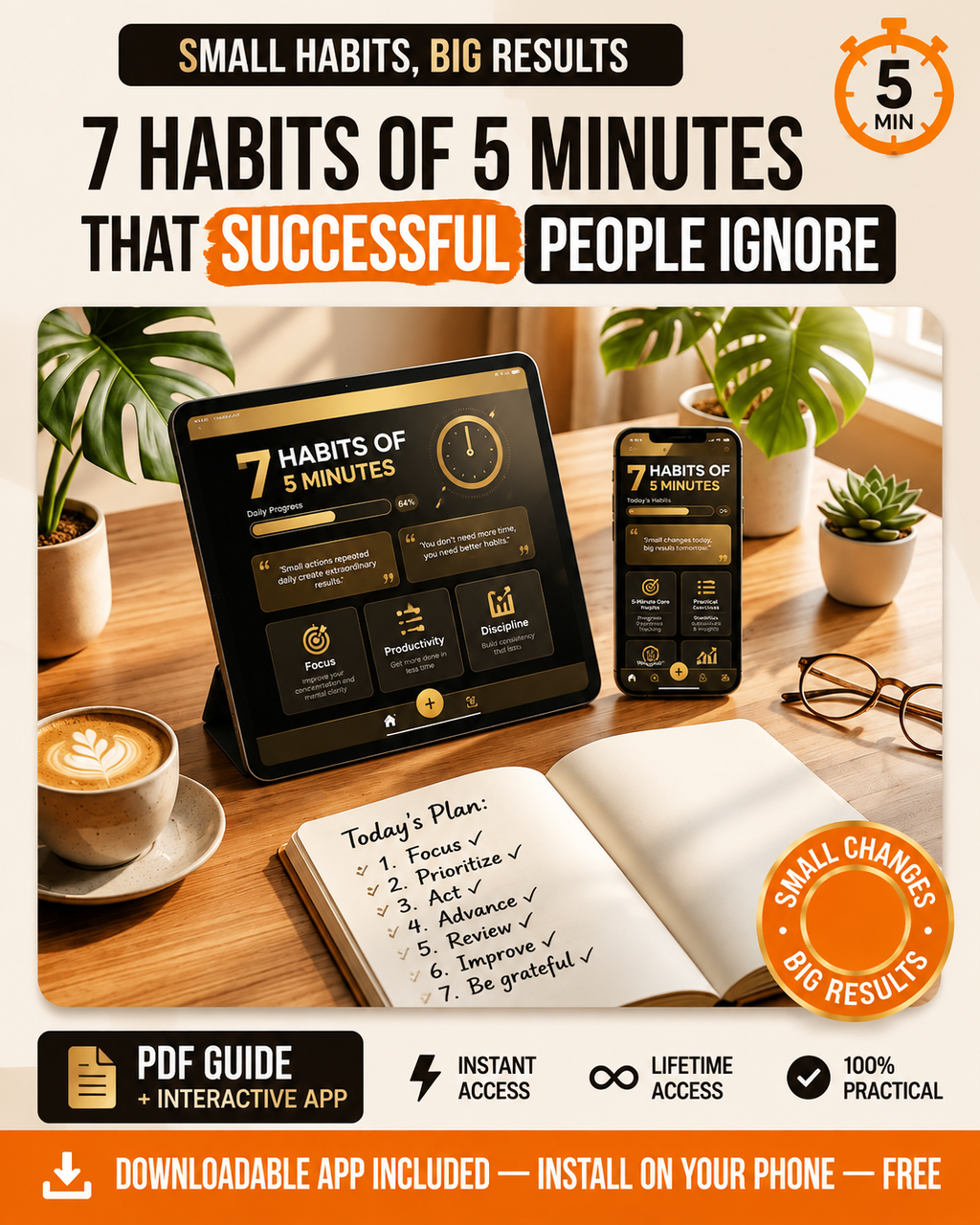 🔥 21-Day Habits — Ebook + Interactive App